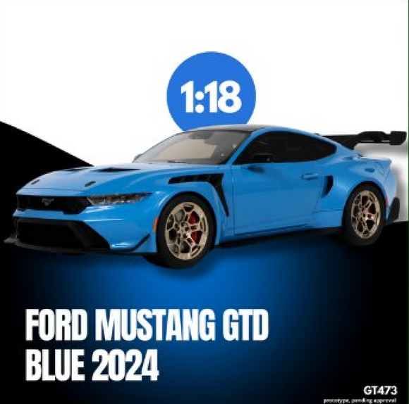 (PreOrder) 118 Ford Mustang GTD Coupe 2024 Blue GT Spirit