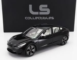 1:18 Tesla Model 3 2021 -- Solid Black -- LS Collectibles