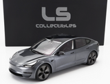 1:18 Tesla Model 3 2021 -- Midnight Silver Metallic -- LS Collectibles