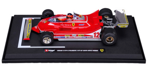 (Pre-Order) 1:18 1979 Gilles Villeneuve -- #12 Scuderia Ferrari 312T4 -- Bburago F1