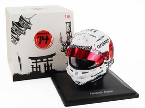 1:5 Helmet -- Fernando Alonso (Japanese GP) -- 2023 Aston Martin -- Spark F1