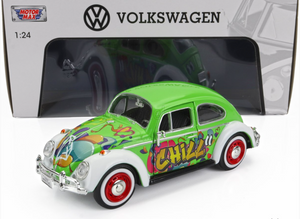 1:24 Volkswagen Beetle -- "Chill" Graffiti Green / White -- MotorMax