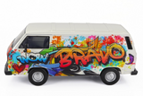 1:24 Volkswagen T3 Van -- "Wow Bravo" Graffiti White -- MotorMax