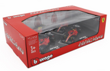 1:43 Ferrari F1 Team 4-Pack Set -- Charles LeClerc/Carlos Sainz -- Bburago F1