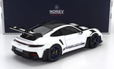 1:18 Porsche 911 (992) GT3 RS Coupe 2022 -- White w/Blue Wheels -- Norev