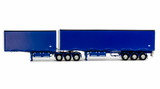 1:50 Eziliner B-Double Trailer Set -- Blue/White -- Drake Truck ZT09277