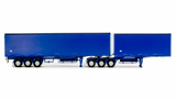 1:50 Eziliner B-Double Trailer Set -- Blue/White -- Drake Truck ZT09277