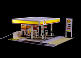 1:64 Shell Petrol Gas Fuel Station Diorama Display with LEDs -- G-Fans 710035