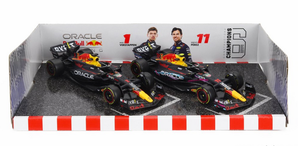 1:43 2023 Red Bull Racing 2-Pack Set -- Max Verstappen/Sergio Perez -- Bburago F1