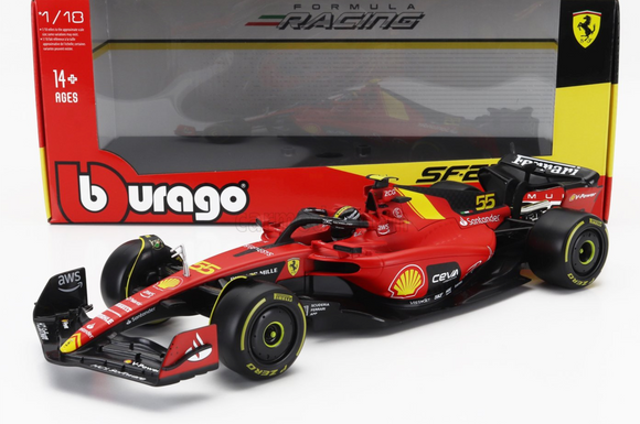 1:18 2023 Carlos Sainz -- #55 Italian GP -- Scuderia Ferrari SF-23 -- Bburago F1