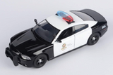 1:24 2011 Dodge Charger Police Pursuit "LAPD" -- Black/White -- Maisto