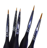 Synthetic Paint Brush Set (5-Pack) -- Ergonomic Tri-Grip -- SMS Paints