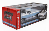 1:18 1977 Dodge Adventure Sweptline -- Light Blue/White -- American Muscle