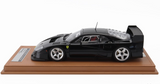 1:18 Ferrari F40 LM 1996 -- Gloss Black w/Silver Wheels -- Tecnomodel