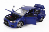 1:18 Mitsubishi Lancer Evo X (10) 2007 -- Blue Metallic -- Sunstar