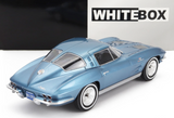 1:24 Chevrolet Corvette (C2) Stingray 1963 -- Light Blue Metallic -- WhiteBox