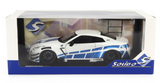 1:18 Nissan R35 GTR Liberty Walk 2.0 -- White w/Blue Stripes -- Solido