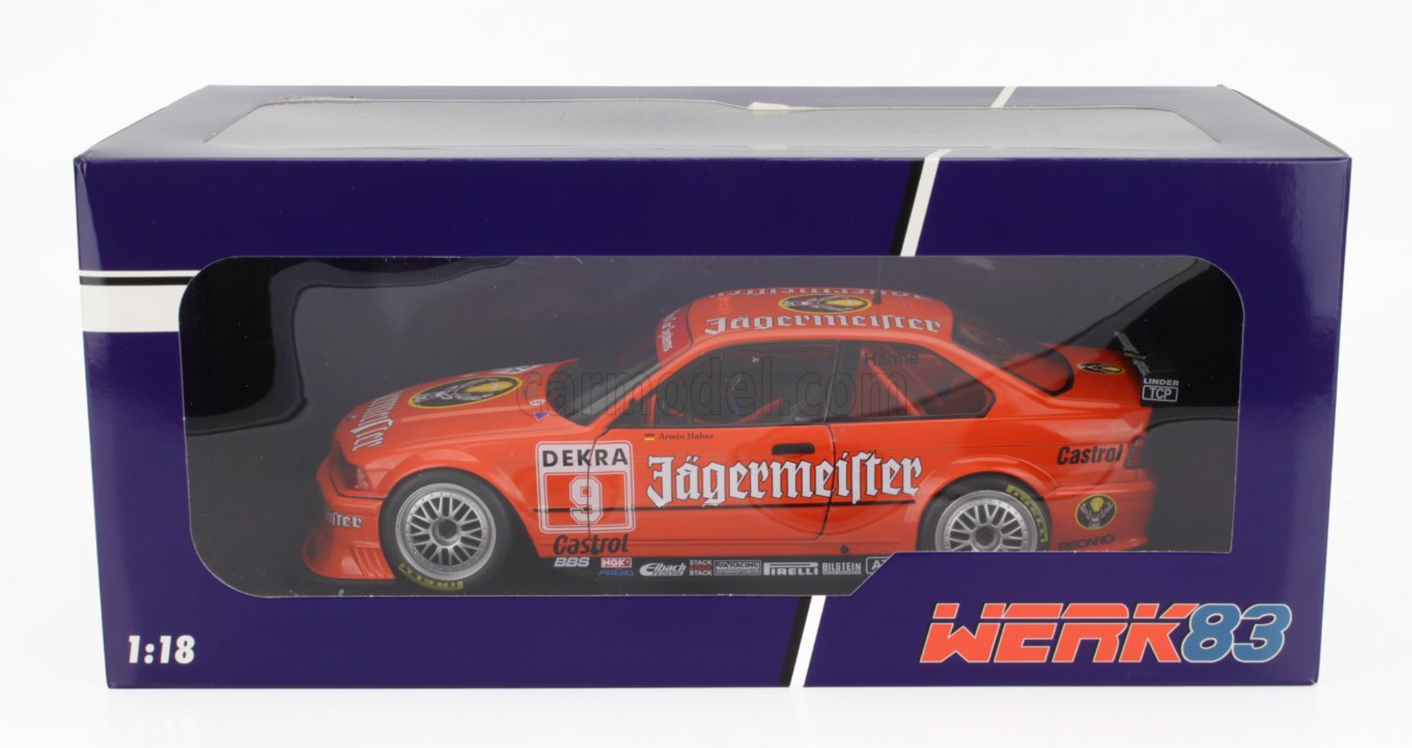 1:18 1993 DTM Armin Hahne -- #9 Jagermeister BMW E36 -- Werk83