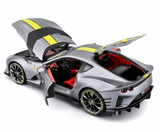 1:18 Ferrari 812 Competizione 2021 -- Grigio Coburn (Grey/Yellow) -- Bburago