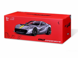 1:18 Ferrari 812 Competizione 2021 -- Grigio Coburn (Grey/Yellow) -- Bburago