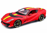 1:18 Ferrari 812 Competizione 2021 -- Rosso Corsa Red/Yellow -- Bburago