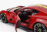 1:18 Ferrari 812 Competizione 2021 -- Rosso Corsa Red/Yellow -- Bburago