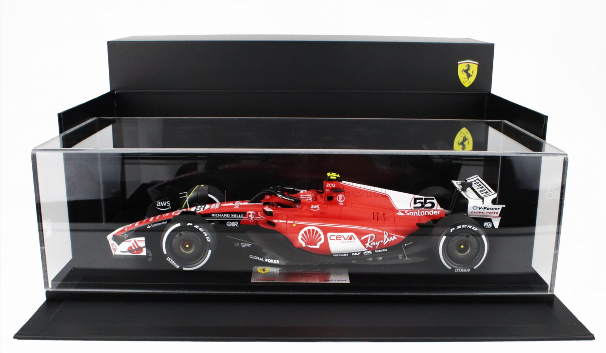 Look Smart 1:18 - Miniatura de carro - Ferrari SF-23 C. Sainz n.55 Las Look Smart 1:18 - Miniatura de carro - Ferrari SF-23 C. Sainz n.55 Las
