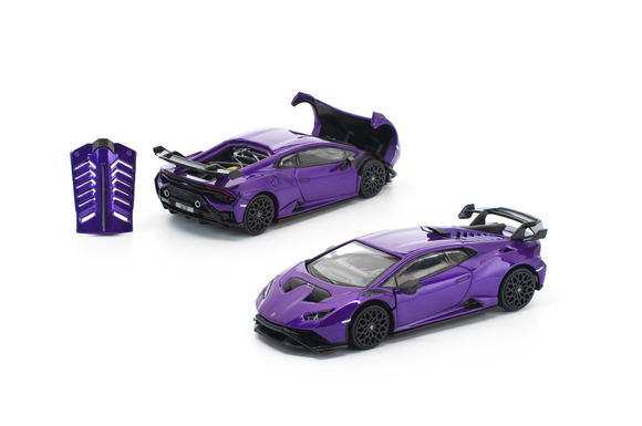 (Pre-Order) 1:64 Lamborghini Huracan STO -- Viola Pasifae (Purple) -- Pop Race
