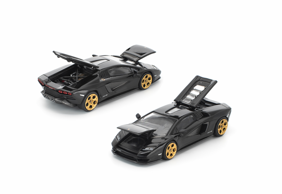 (Pre-Order) 1:64 Lamborghini Countach LPI-800 -- Deep Black -- Pop Race