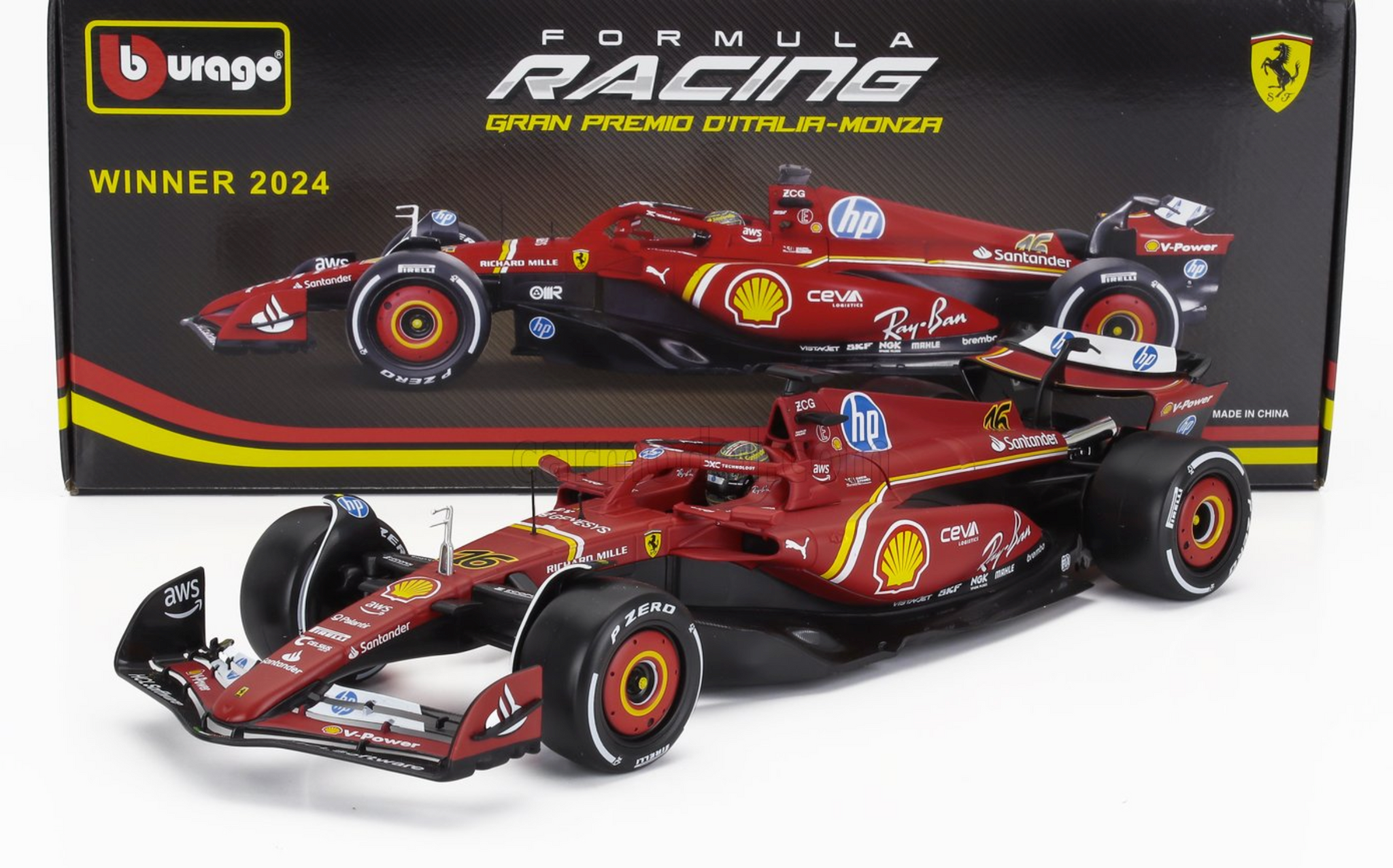 1:18 2024 Charles LeClerc - #16 Italian GP Winner -- Ferrari