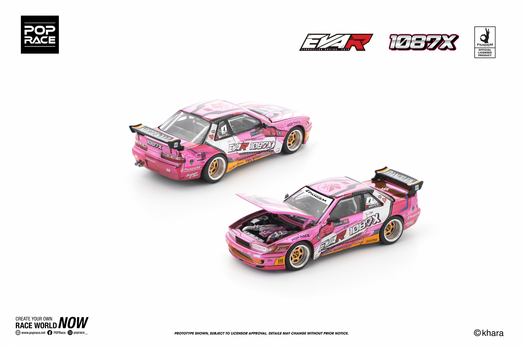 saemi様8【1998】ポイント ピンクアメジスト Pre-Order) 1:64 Nissan S13 Silvia PANDEM -- Pink EVA RT Production Mo