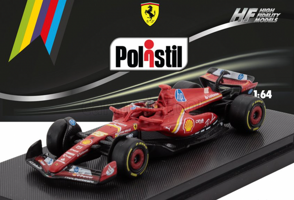 (Pre-Order) 1:64 2024 Carlos Sainz -- #55 Ferrari SF-24 -- Polistil