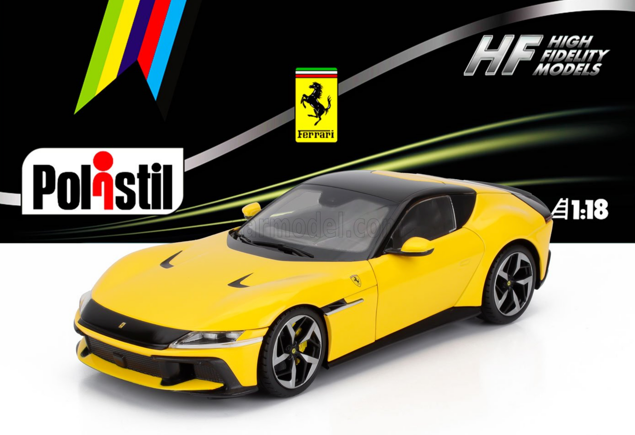 Pre-Order) 1:18 Ferrari 12 Cilindri -- Giallo Modena Yellow -- Polist