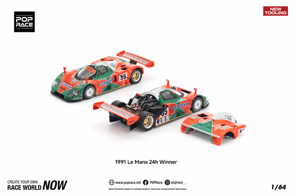 (Pre-Order) 1:64 1991 Le Mans 24h Winner -- #55 Mazda 787B -- Pop Race