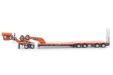 1:50 4x8 Trailer Set w/ Hydraulic Neck - Orange / Blue -- Drake Truck ZT09341