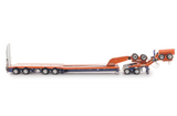 1:50 4x8 Trailer Set w/ Hydraulic Neck - Orange / Blue -- Drake Truck ZT09341