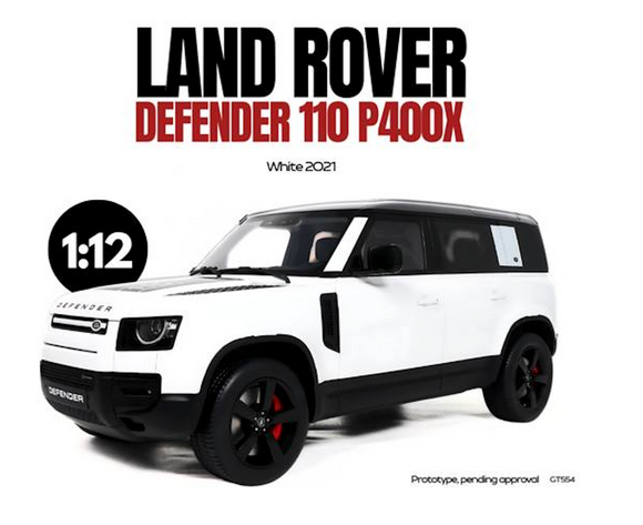 (Pre-Order) 1:12 Land Rover Defender 9110 P400X 2021 -- White -- GT Spirit
