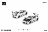 (Pre-Order) 1:64 Toyota Supra (A80) TOP SECRET GT300 -- Chrome Silver -- Pop Race