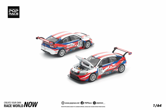 (Pre-Order) 1:64 Honda Civic Type-R (FL5) TCR -- M&K Racing -- Pop Race