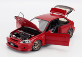 1:18 Honda Civic (EK9) Type R Mugen -- Milano Red -- Motorhelix M85026