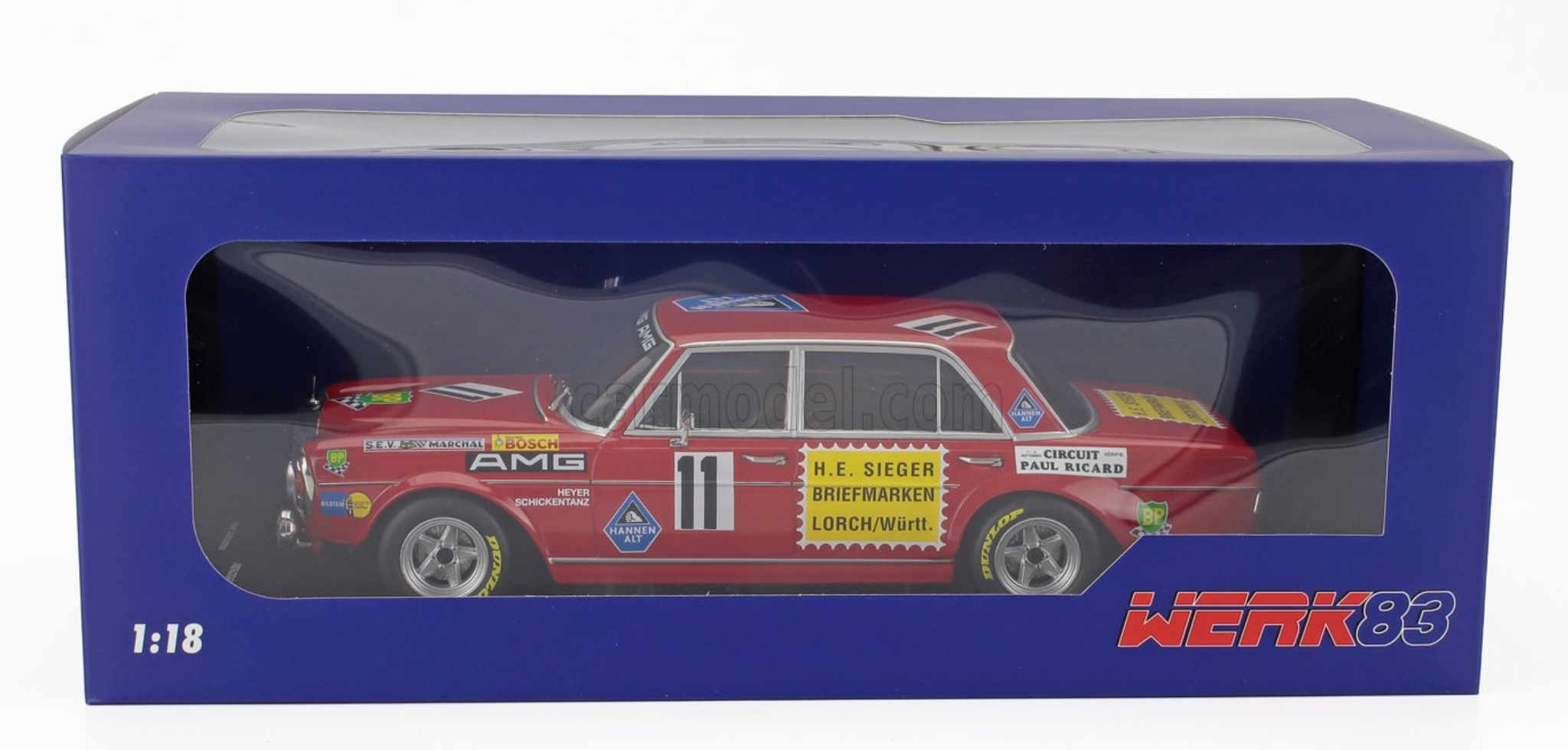 Mercedes-Benz 300SE レッド 1/18 Mercedes-Benz AMG 300SEL 6.8 1971 Red Pig 1:18 Minichamps