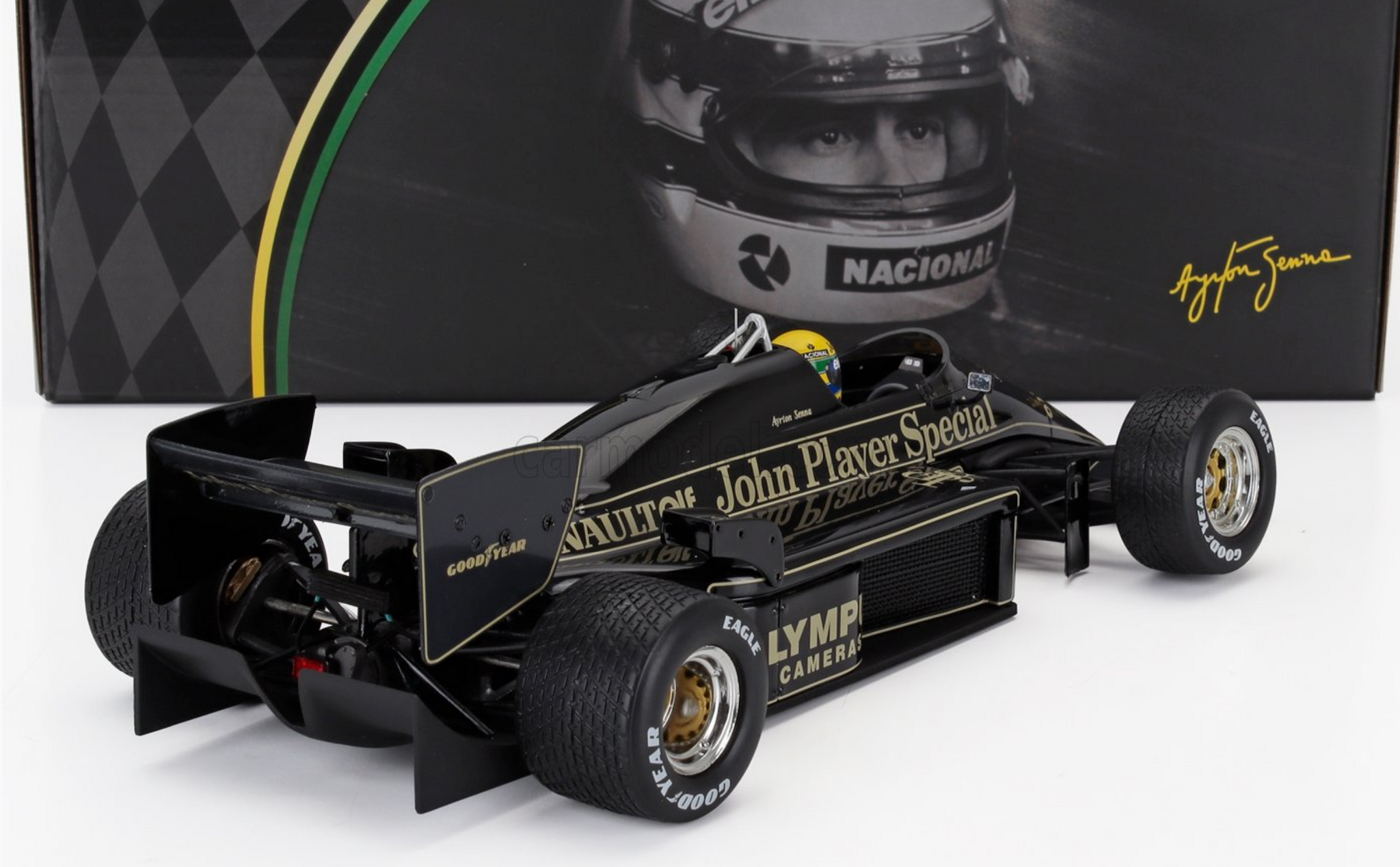 1:18 1985 Ayrton Senna -- Portugal GP Winner -- #12 Lotus 97T -- Premi 1:18 1985 Ayrton Senna -- Portugal GP Winner -- #12 Lotus 97T -- Premi