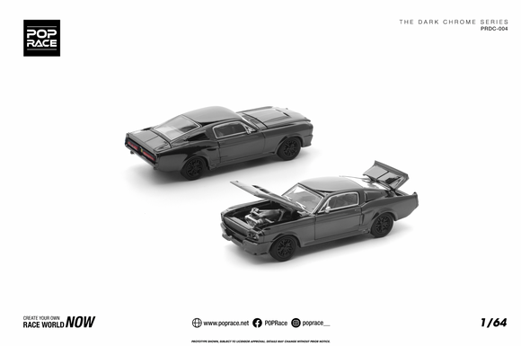 (Pre-Order) 1:64 Shelby Mustang GT500 -- Dark Chrome Series -- Pop Race