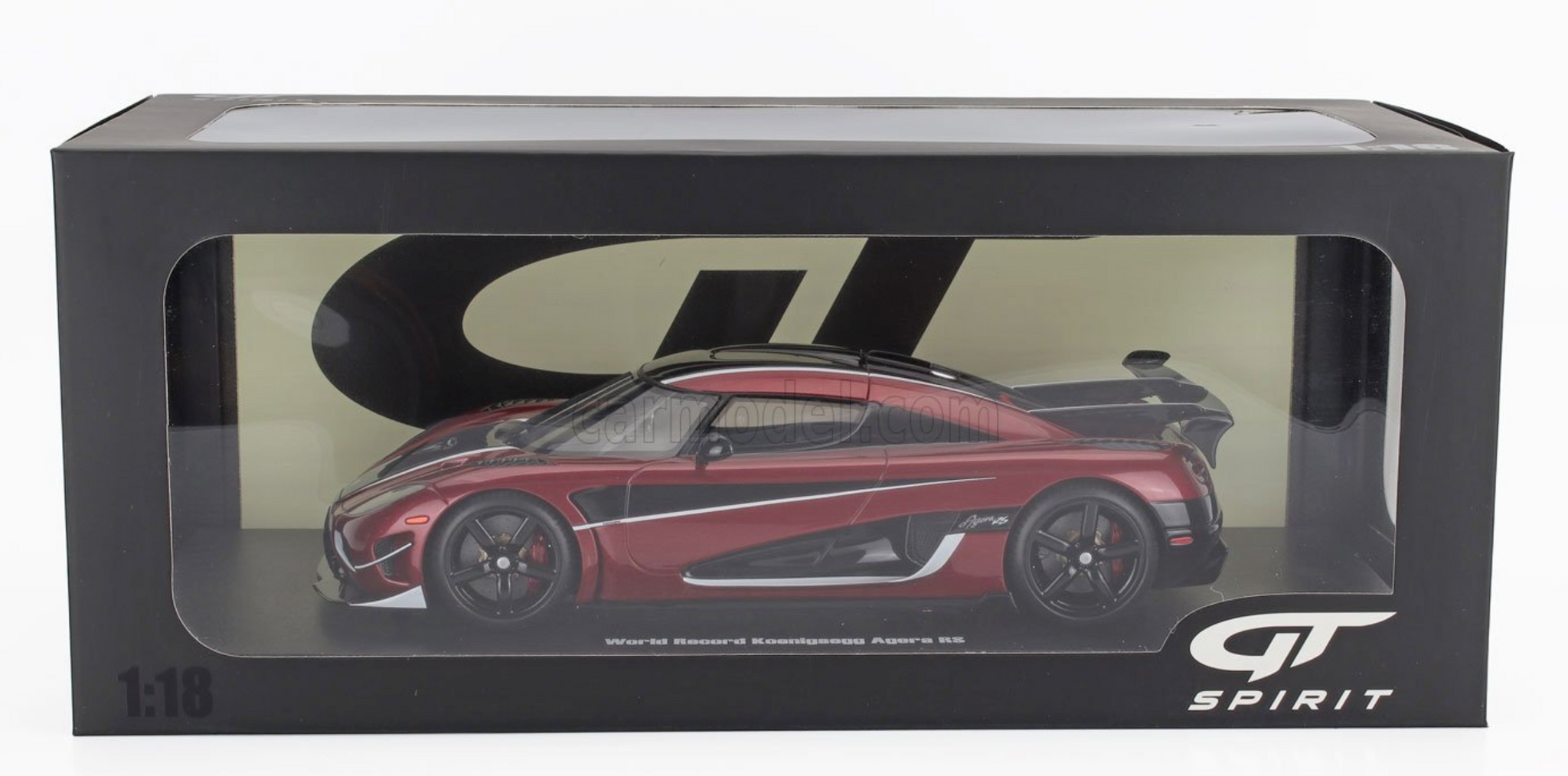 1:18 2017 Koenigsegg Agera RS -- Metallic Red / Black Carbon -- GT Spi
