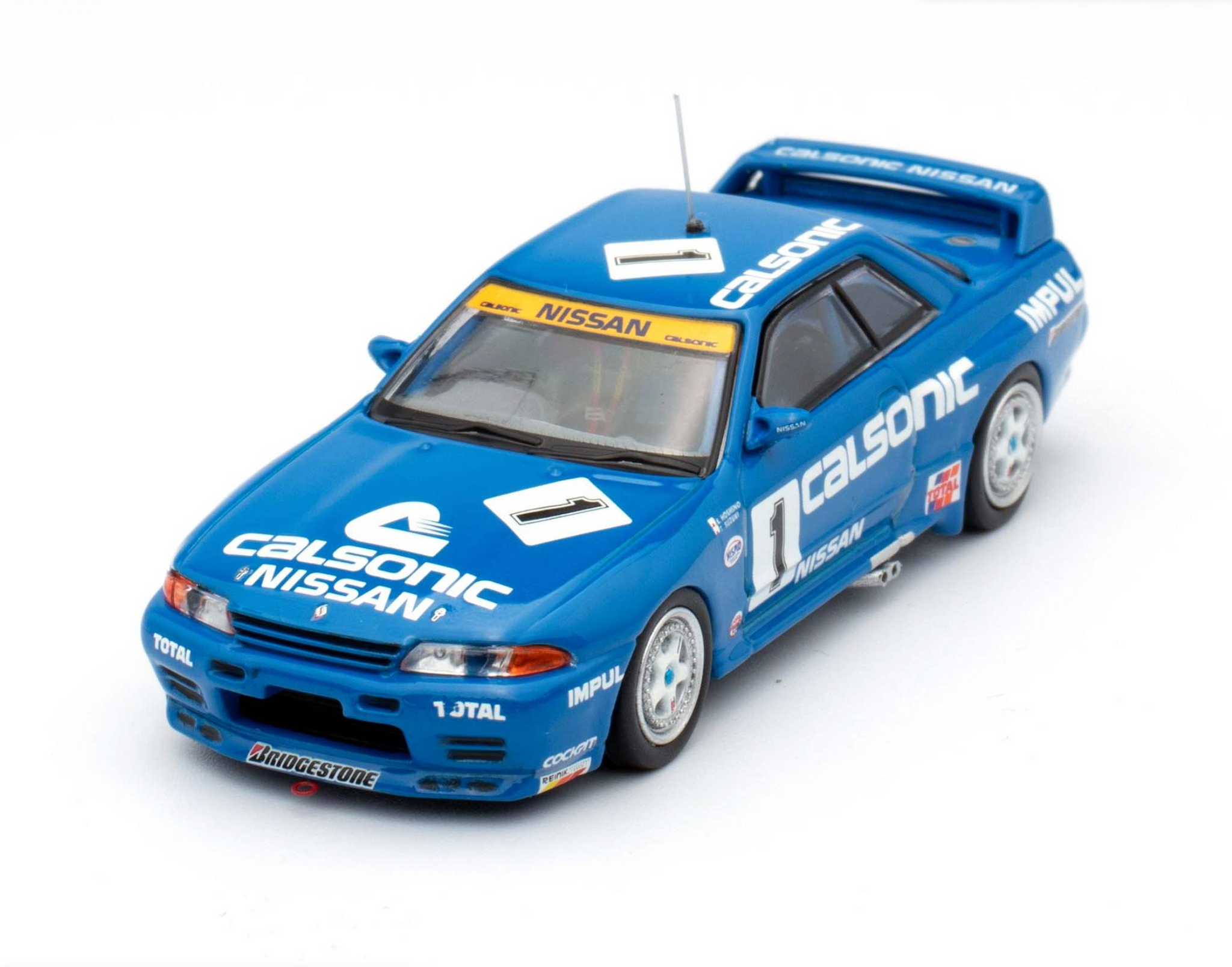 1/64 CALSONIC SKYLINE (#1)1991 JTC/サイン付き 1:64 Nissan Skyline GT-R (R32) -- #1 1991 JTC Calsonic Racing Team --