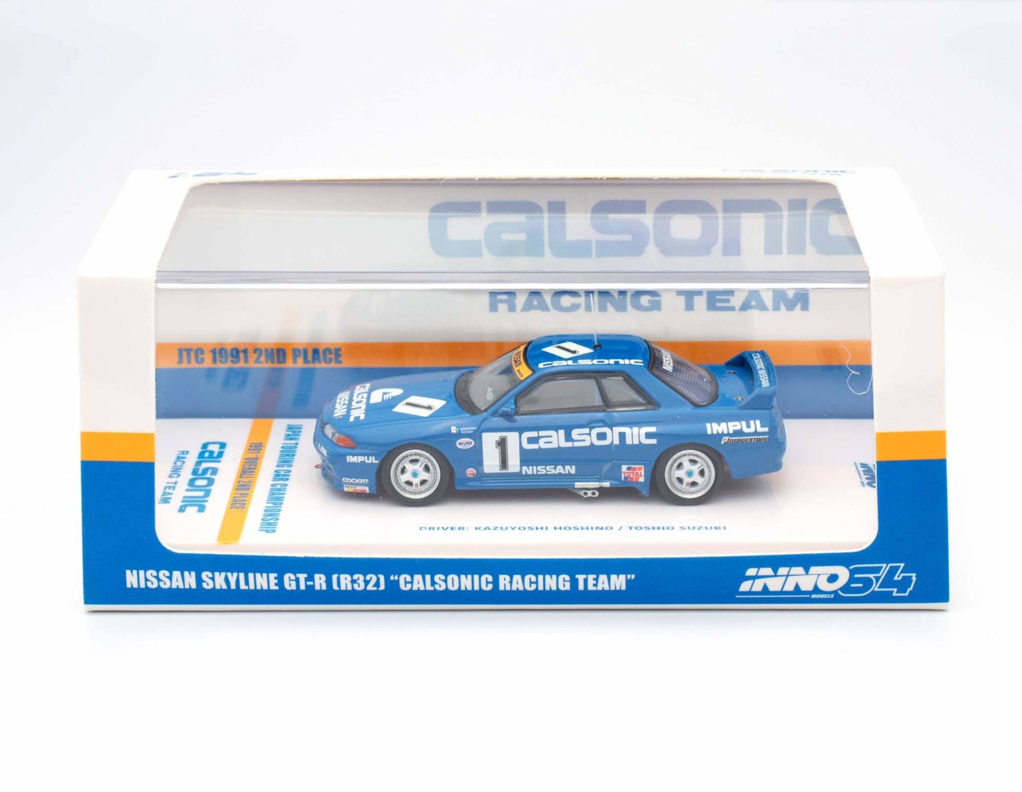 1:64 Nissan Skyline GT-R (R32) -- #1 1991 JTC Calsonic Racing Team --