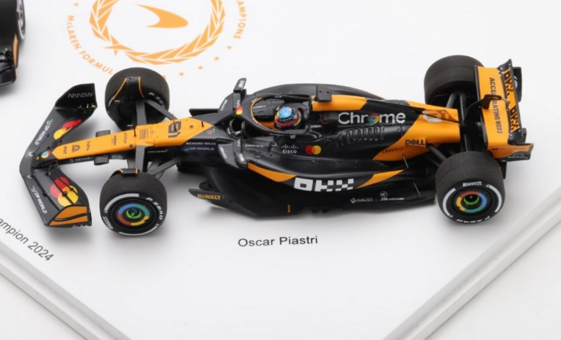 1:43 2024 Constructors Champion Twin Set -- McLaren MCL38 -- Spark F1