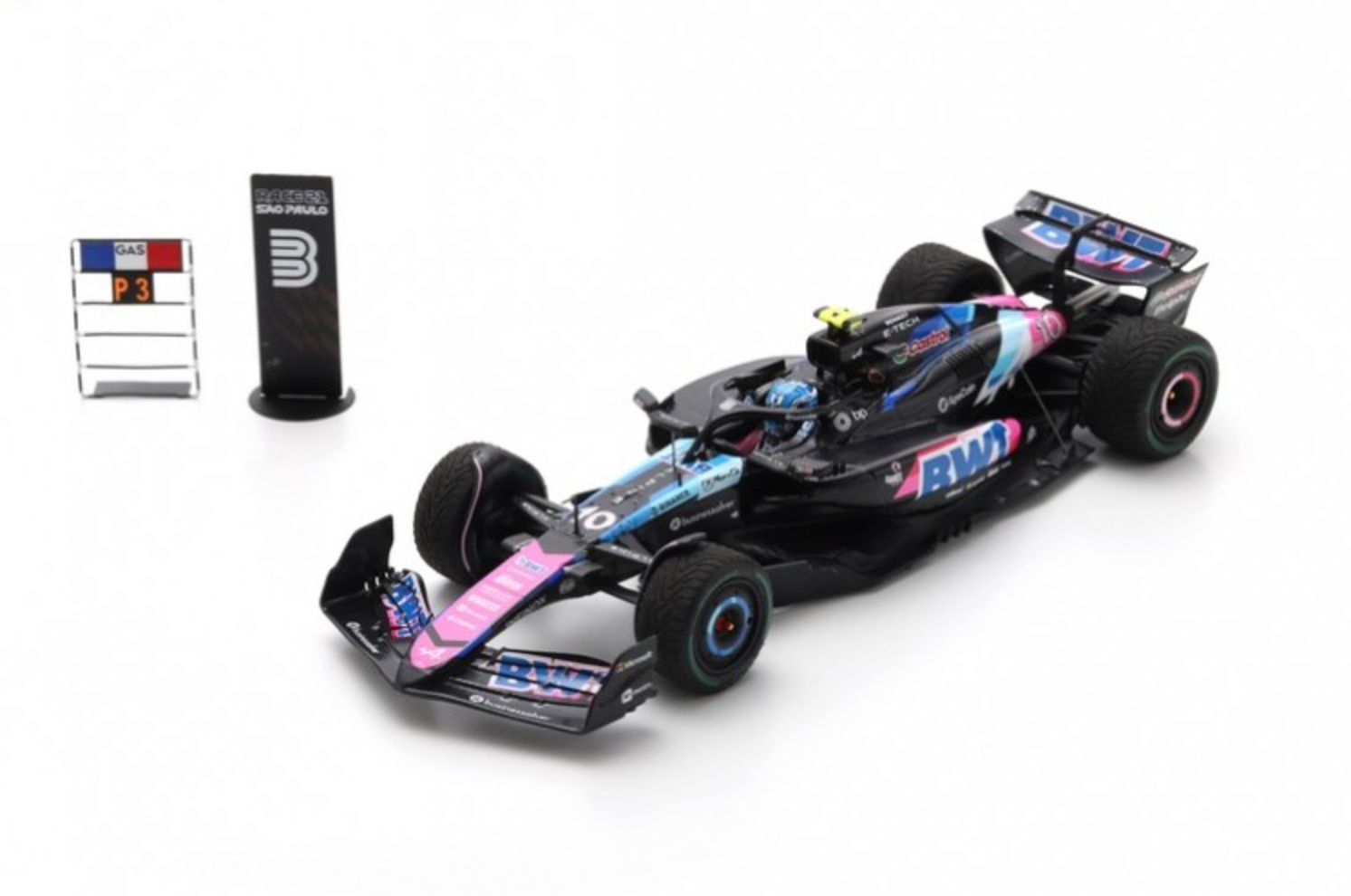 1:43 2024 Pierre Gasly -- (150th GP) Brazilian GP -- #10 Alpine A524 - 1:43 2024 Pierre Gasly -- (150th GP) Brazilian GP -- #10 Alpine A524 -