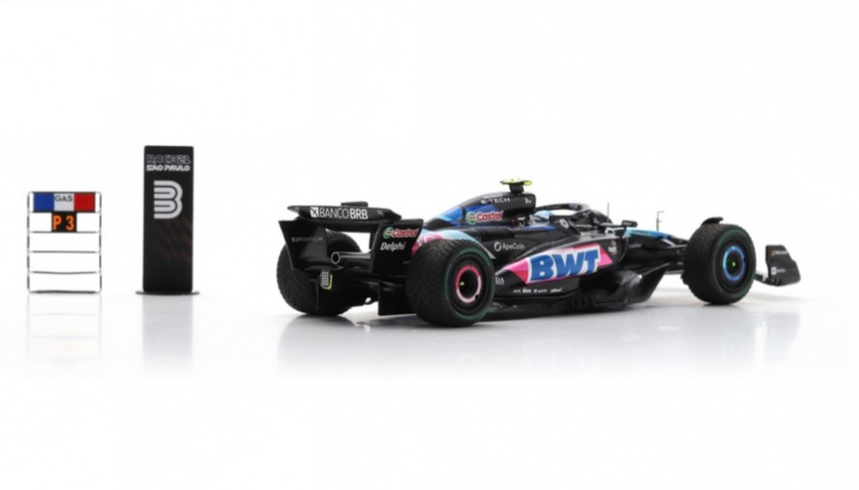 1:43 2024 Pierre Gasly -- (150th GP) Brazilian GP -- #10 Alpine A524 - 1:43 2024 Pierre Gasly -- (150th GP) Brazilian GP -- #10 Alpine A524 -