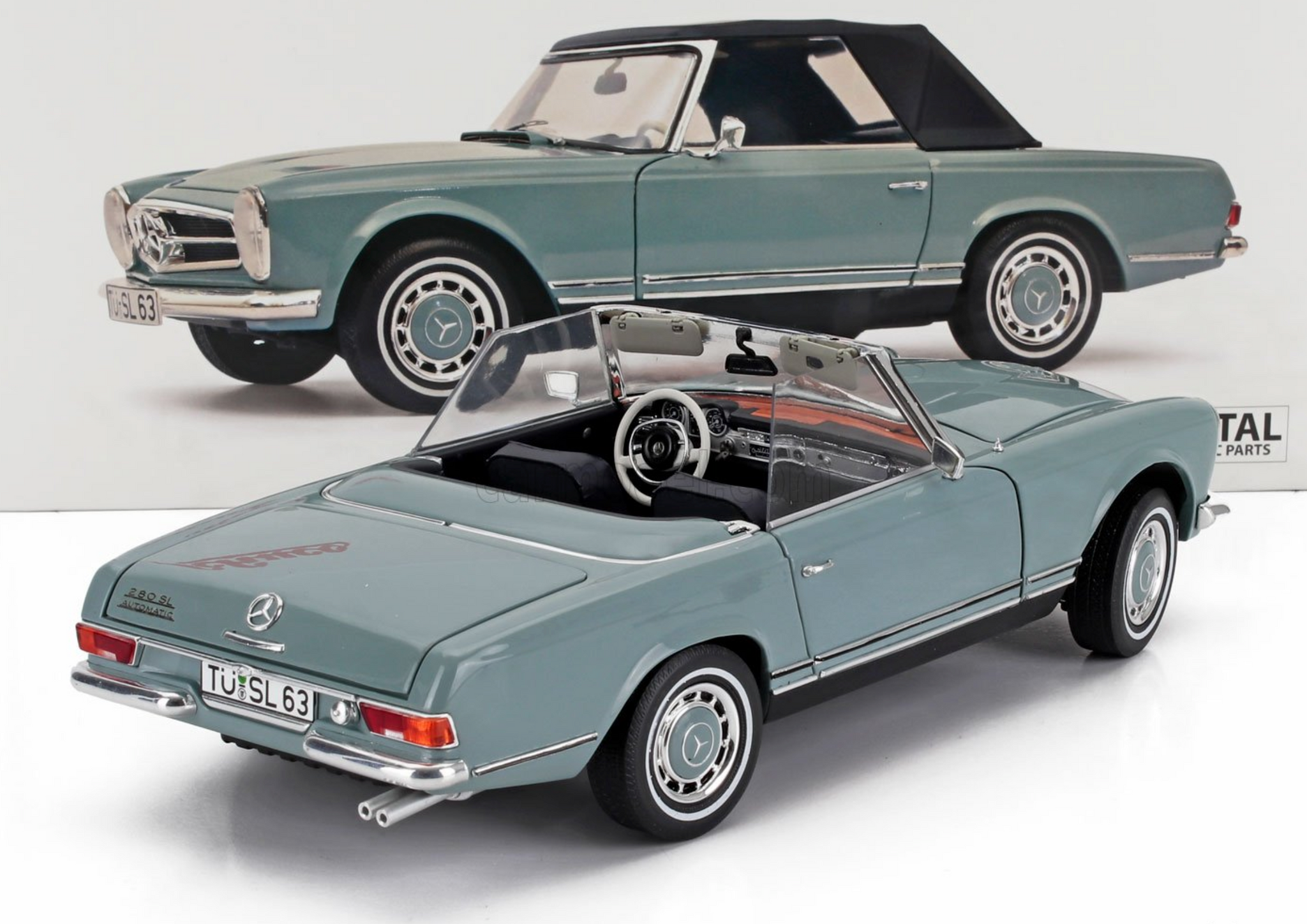 1:18 Mercedes-Benz 280SL Pagoda Spider (W113) 1963 -- Grey -- Schuco